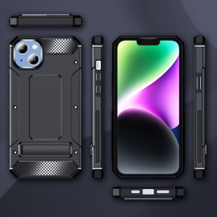 Новая военная авиакомпания подходит для корпуса мобильного телефона Apple IP 14 металлический кронштейн, четырехугольный противоударный чехол для мобильного телефона «два в одном»