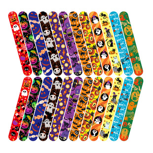 Children's Halloween Pop Loop Pumpkin Ghost Spider Horror Pat Loop Ghost Festival Bracelet Party Gift