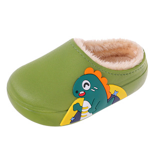 Children's Cotton Slippers Winter Boys' Waterproof Indoor Non-Slip Home Warm Big Children's Girls' Mao Mao Shoes