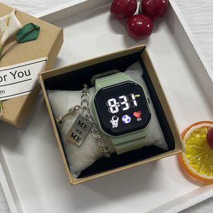 Children's Watch Boys and Girls Primary School Students Luminous Watch Time High Color Value Simple Fashion Square Electronic Watch