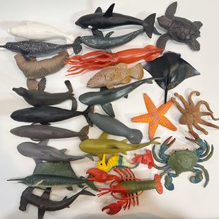 22 большие модели моделирования морских животных игрушка черепаха подводный мир дельфин-лобстер краб кит акула