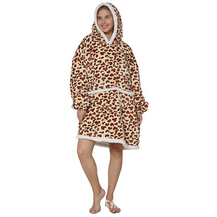 Lamb Velvet Lazy Blanket Pullover Winter Clothing Autumn and Winter Thickened Hooded Lazy Clothes Outdoor TV TV Warm Pajamas