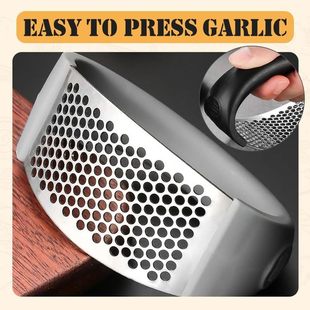 Cross-border new multi-functional household garlic paste stainless steel garlic press household manual garlic press garlic kitchen ring