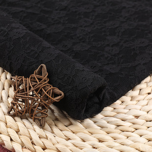 Nylon lace fabric Black small peony lace fabric wedding dress hollow lace accessories factory in stock
