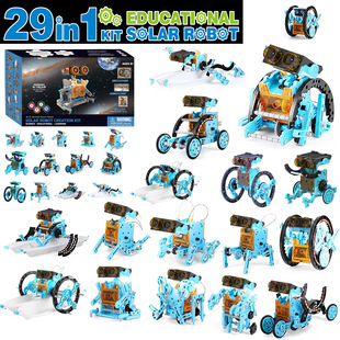 2024 Новые трансграничные DIY сборки игрушки 29 в 1 Самостоятельная солнечная игрушечная машина 29 в 1 умный робот