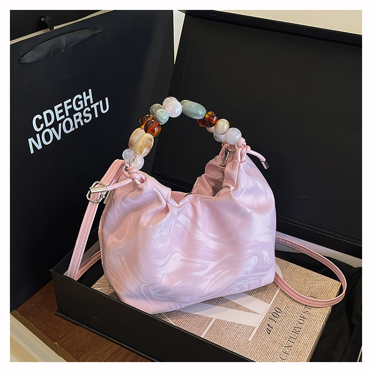 New Chinese style women's handbag, 2024 cross-border new summer fashionable and versatile crossbody bag, tote bucket bag.