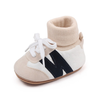 Cross-border Baby Cartoon Letter Cute Boys and Girls Baby Toddler Shoes Non-slip Wear-resistant Fashion All-match Socks Sleeve
