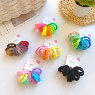 aidou hair accessories candy color hair band high elastic towel ring hair rope baby hair tie Choo does not hurt hair Children's rubber band