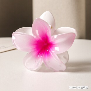 Sweet Plumericum Clip Large Hair Quantity Multi -2025 Internet Red Hair Accessories Girl's Back of Head Hairpin Flower Shark Clip