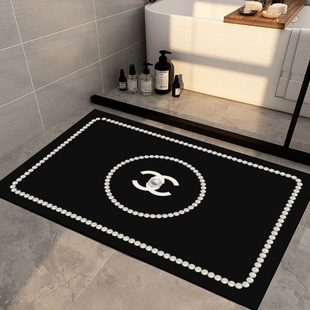 New Ins Small Fragrant Style High-grade Bathroom Soft Diatom Mud Absorbent Bathroom Door Non-slip Quick-drying Mat Door Mat