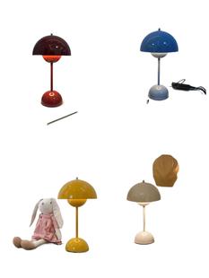 Danish Bud Mid-Century Style Table Lamp Nordic Study Atmosphere Wireless Charging Small Table Lamp Bedside Lamp Bedroom Home New