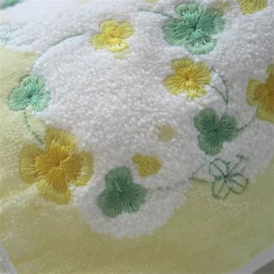 Gold cotton four square towel cut velvet embroidered face towel 36*36 absorbent face towel G6959WH