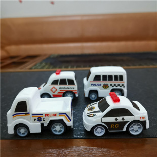 Children's pull-back inertia car 110 police car ambulance 120 van boys and girls model set wholesale mini toys