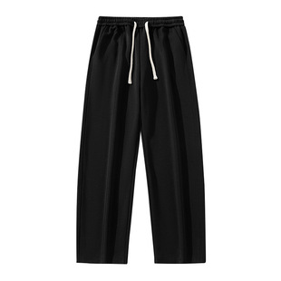 Spring and summer casual pants men's straight loose simple all-match heavy sports trousers youth wide leg sweatpants