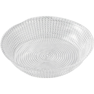 Glass Phnom Penh Household Salah Bowl Creative Large Glass Bowl Restaurant Simple Dessert Bowl Hotel Spiral Plaid Bowl