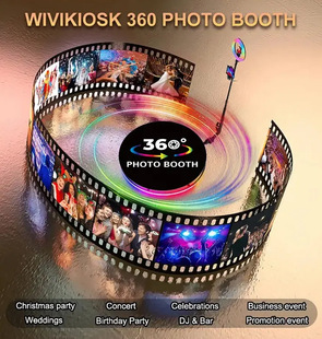 Newest design shape 360 photo booth ipad photo booth 360