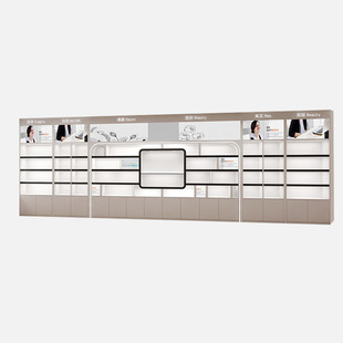 Fashion Cosmetics Display Cabinet Making Cosmetics Display Cabinet Beauty Salon Nail Art Baking Paint Cabinet Cosmetic Cabinet Factory Direct Supply