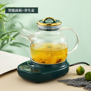 Split smart glass kettle transparent glass kettle flower teapot mini tea maker automatic insulation gift