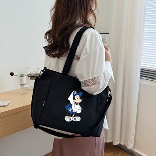 Cross-border 2024 New Women's Casual Crossbody Canvas Bag Fashionable Simple All-match Large Capacity Shoulder Hand Tote Bag