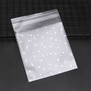 Wholesale frosted cookie bag transparent machine seal bag scented tea bag snowflake crisp baking self-sealing bag 100