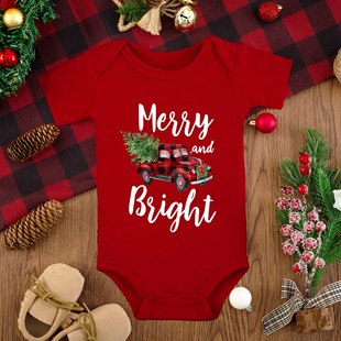 Merry Christmas Baby Bodysuit Newborn Baby Christmas Costume