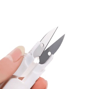 Contrast color U-shaped scissors cross stitch embroidery scissors with cover yarn scissors color transparent with cover scissors spring yarn wool scissors