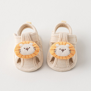 Newborn Baby Boys and Girls Summer Cotton 0-1-3 Years Old Indoor Soft-soled Non-slip Doll-toddler Floor Sandals