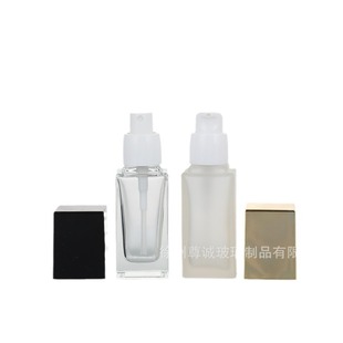 15ml пресс-насос для основы бутылки bb крем квадратная бутылка матовое стекло косметика эмульсия бутылка высокого класса упаковочная бутылка оптом