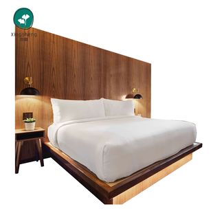 Economy Express Hotel Room Full Furniture Board Bed Wardrobe Bedside Table Board Furniture