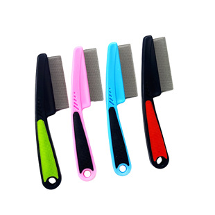 Cat Flea Comb Cat Toothed Comb Pet Straight Dog Special Steel Comb Lice Removal Comb Flea Removal Comb Long Hair