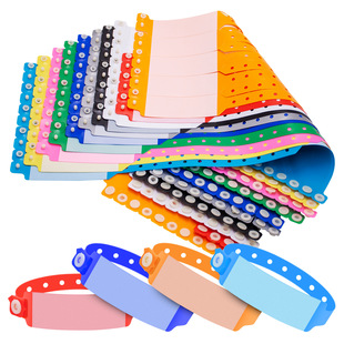 Color Disposable PVC Medical Bracelet Wristband Handwritten Information Adult Children's Tear Resistant Waterproof Anti-Alcohol