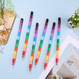 Creative block coloring crayon 12 color square crayon oil painting stick color pen color student stationery prizes wholesale