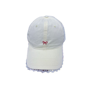 Wholesale South Korea 2025 new Korean bow lace baseball cap big head circumference small cap
