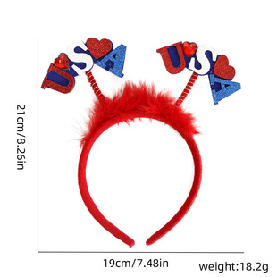 2024 New US Election Independence Day Hair Band Hair Accessories Children Adult Party Decoration Patriotic Parade Red Head Band