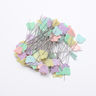 Plastic boxed light color fancy positioning needle pin manual sewing tulip five-pointed star button positioning needle