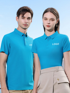Light Luxury Work Clothes Seamless Ice Feeling 50 Yarn Polo Shirt Fixed Printing Secondary Lapel Exhibition Business Work Clothes Printing