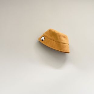 Early Spring Thin Personalized Smiling Face Standard Korean Solid Color Bucket Hat Baby Instagram Shade Fisherman Hat