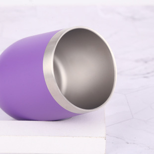 Cross-border exclusive double-layer stainless steel eggshell Cup multi-color optional fashion red wine glass will sell gift thermos cup wholesale