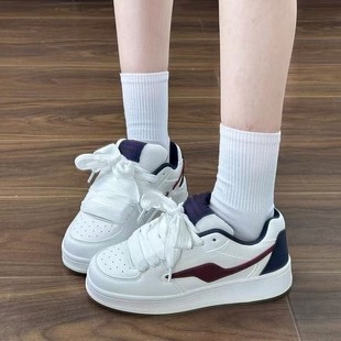 light yellow color matching national tide niche bread shoes women's ins tide 2025 spring and autumn new all-match student sports shoes