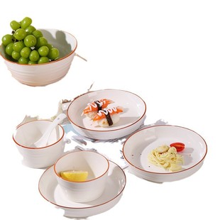 Nordic Style Household Bowl and Dish Gift Fashion Life Series Ceramic Tableware suit Gift Box Public Relations Accompanying Gift Business