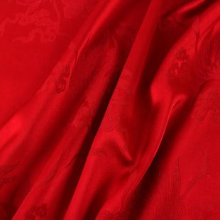 Guanle crepe goldfish jacquard fabric spring and summer Hanfu cheongsam cardigan shirt fabric dark jacquard cloth