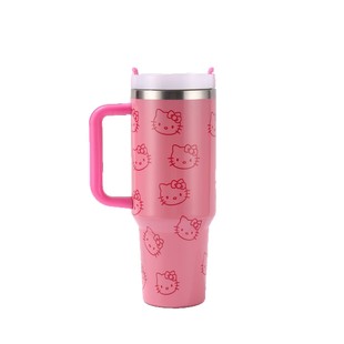 40oz Sanrio мультфильм серии KTcat Термоизоляционная чашка Ice Ba Cup с ручкой с соломкой автомобильная портативная кофейная чашка