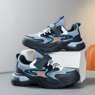 Children's Sports Shoes 2025 New Spring & Fall Mesh Breathable and Deodorant Korean Style Fashionable Boys' Running Shoes for Student Boys