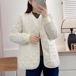 chubby girl plus size 2024 autumn new women's Korean fashion casual thin cotton coat z 96 421