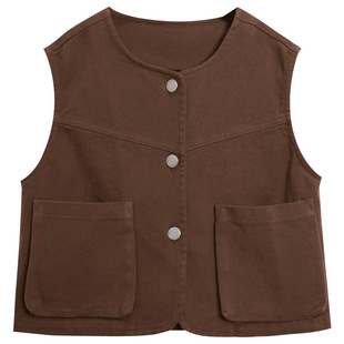 Customized Changguo Boys' Vests for Outer Wear Spring Clothes for Kidsren Spring & Fall Vests for Small and Medium-Sized Boys and Babies Versatile Vest Jackets