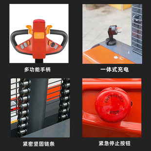 Electric Heap Truck 1.5 Ton Forklift Walking Hydraulic Loading and Unloading Truck Fully Automatic Heap Truck Stacking