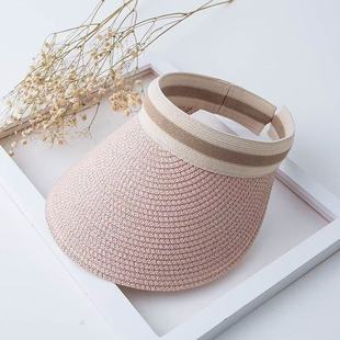 Big brim sunscreen hat sunshade hat summer beach travel ultraviolet vacation empty top sun straw hat