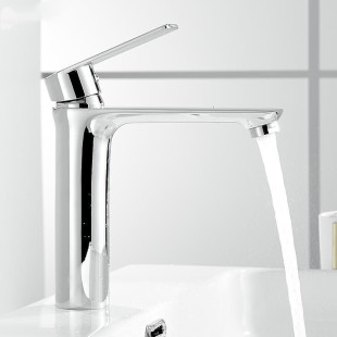 Titanium full copper wash basin basin faucet hot and cold toilet wash basin basin single hole counter basin faucet