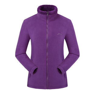 Fleece Coat Women's Polar Fleece Coat Men's Autumn and Winter Double-sided Fleece fleece-lined Thickened Collar Outdoor Charge Coat Liner Cardigan