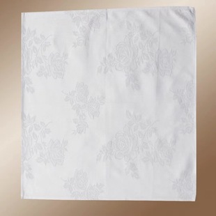 White Cotton Napkin Cloth Hotel Western Restaurant Cotton Jacquard Mouth Cloth Folding Flower Mouth Cloth Cup Wipe Cup Cloth Cross-border